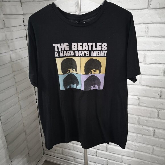 The Beatles A Hard Day's Night Men's Size XL Black Short Sleeve T-Shirt - Picture 1 of 8
